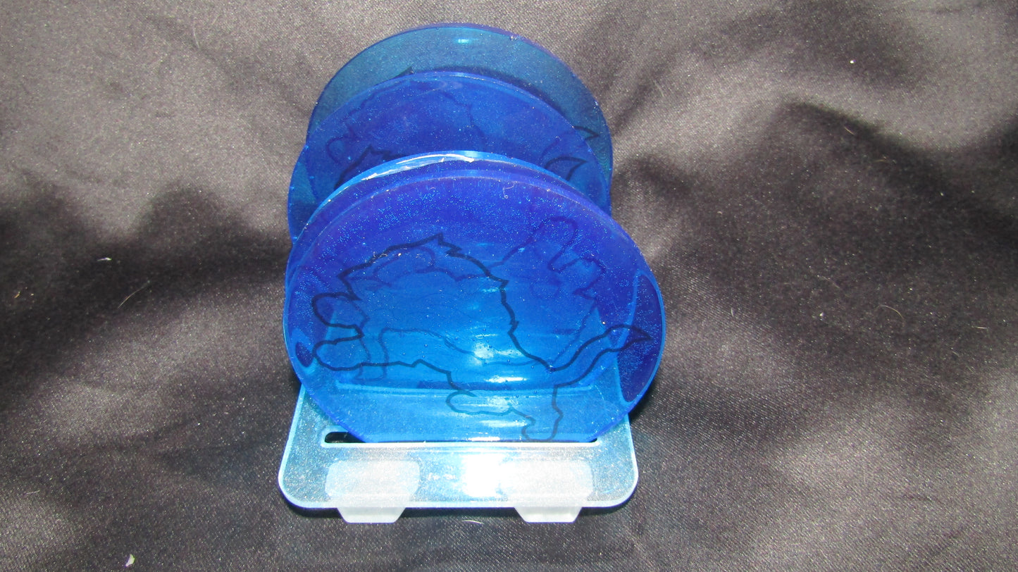 Dt. Lions Coaster Set with Holder