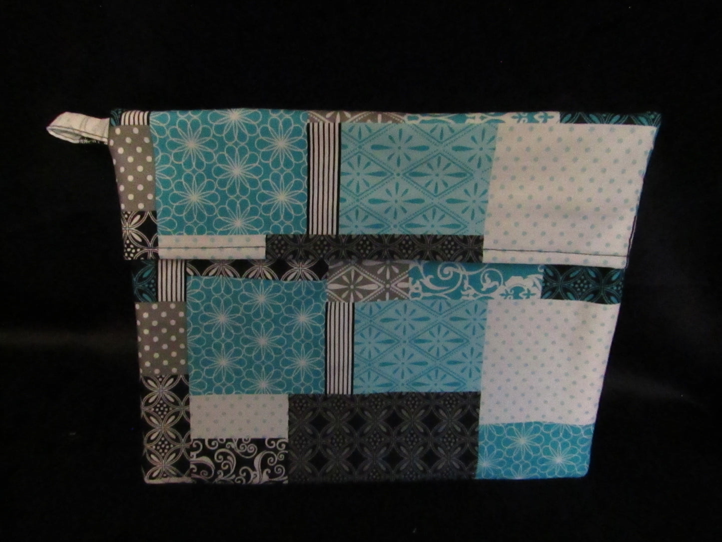 Blk Teal Patchwork