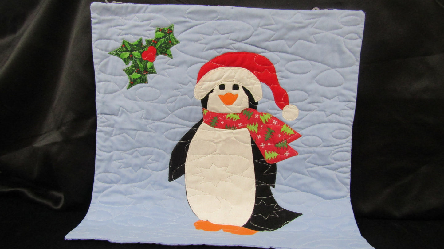 Appliqued Christmas Penguin