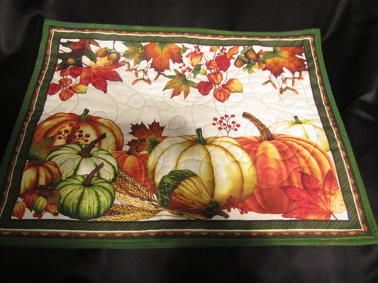 Pumpkin and Leaves Placemats