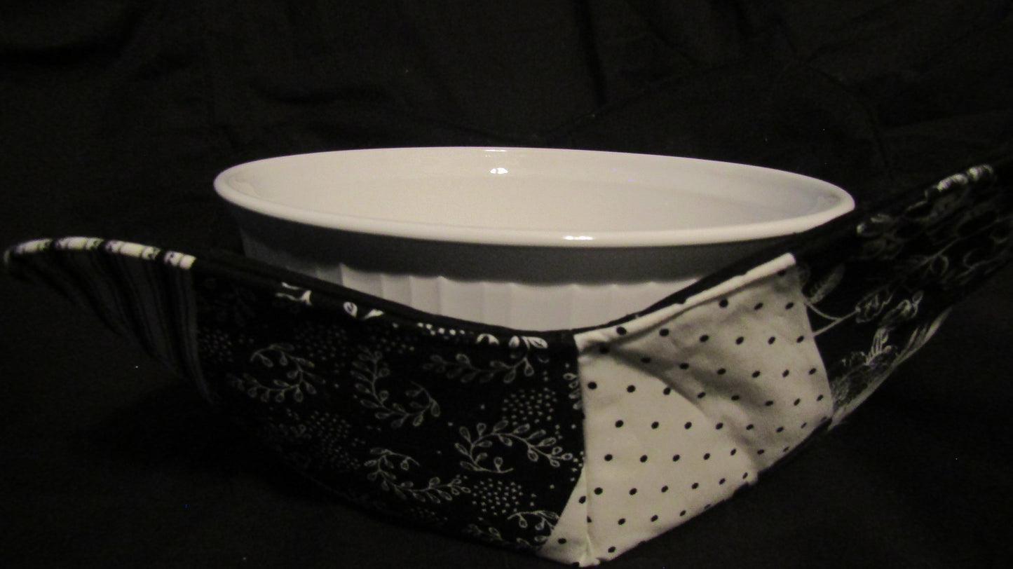 Black and White Patchwork Large Bowl Cozy