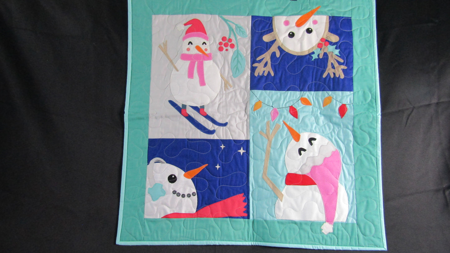 Appliqued Snowman Wall Hanging