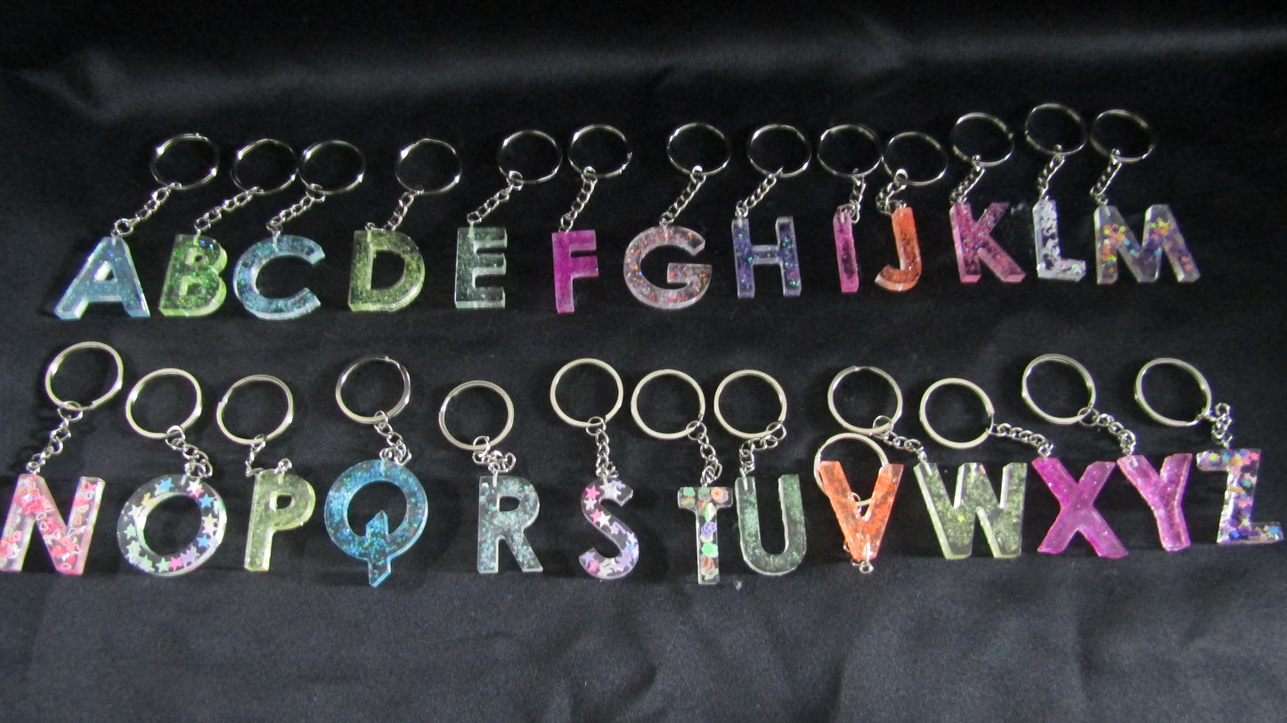 Resin Letter Keychain