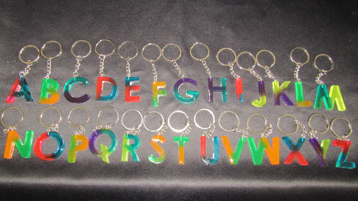 Resin Letter Keychain