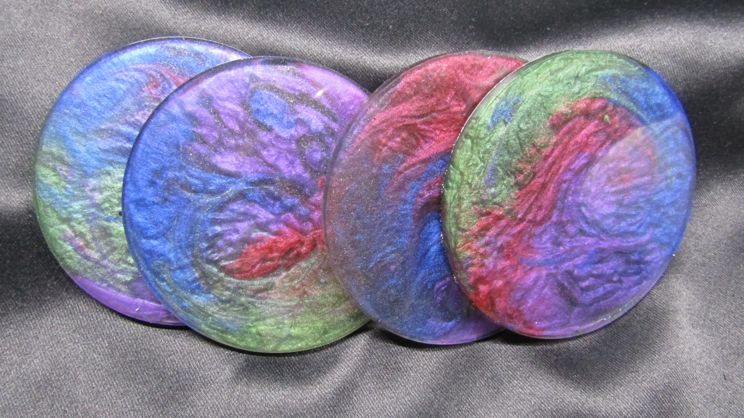 Multi-Colored Coaster Set with Holder