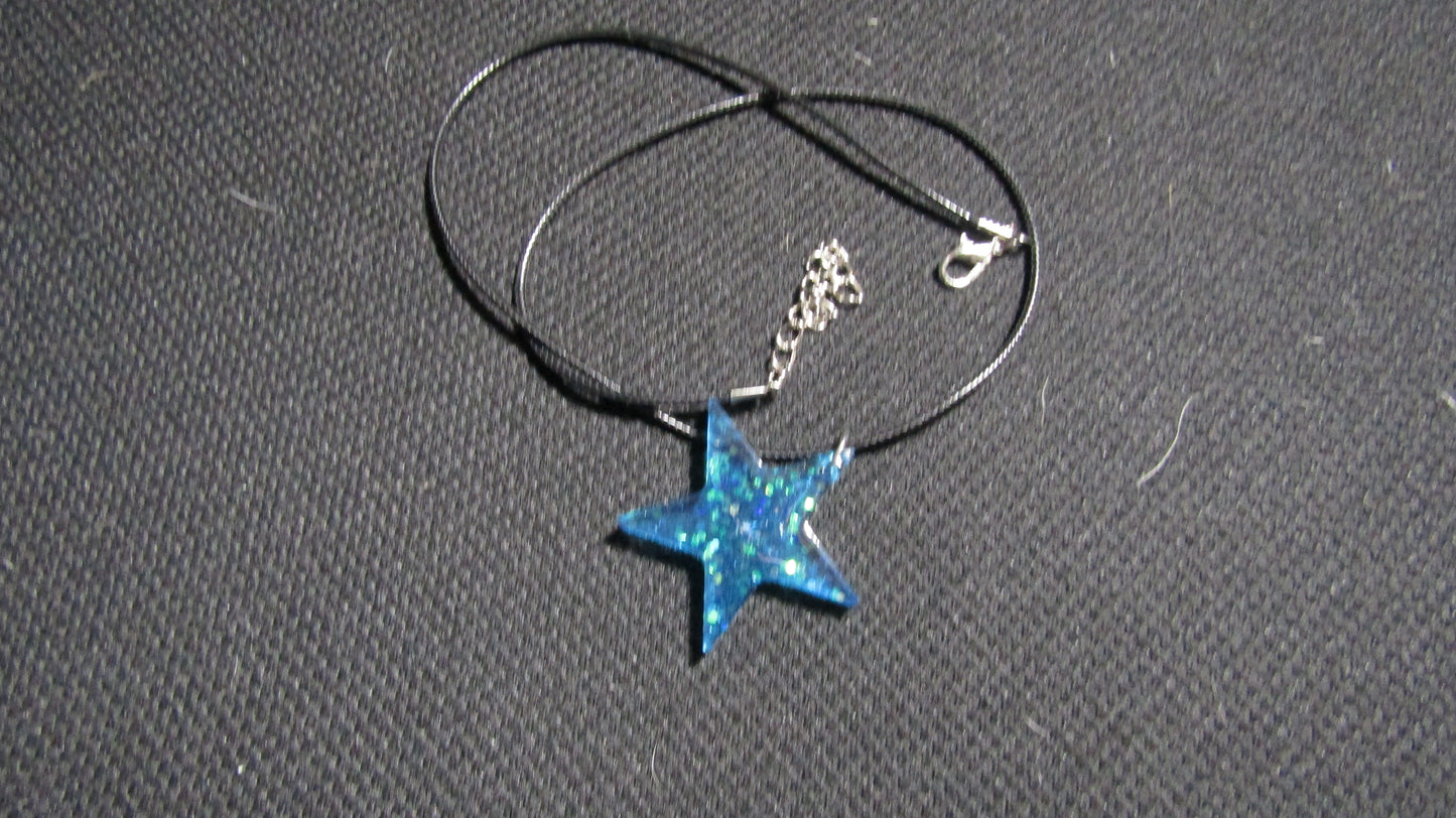 Blue Sparkle Star Necklace