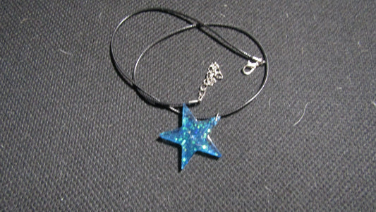 Blue Sparkle Star Necklace