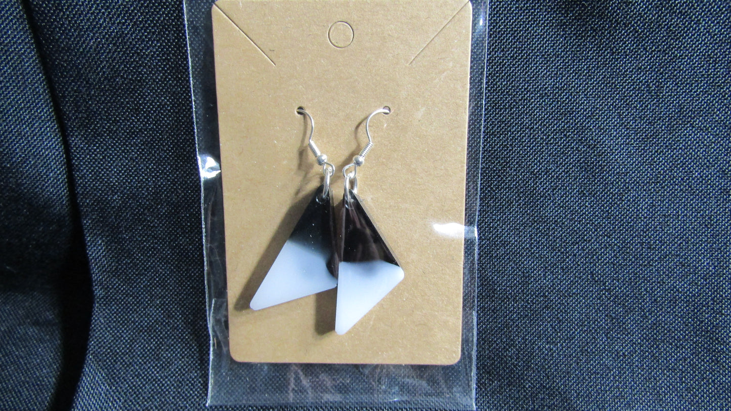 B/W Triangle Earrings