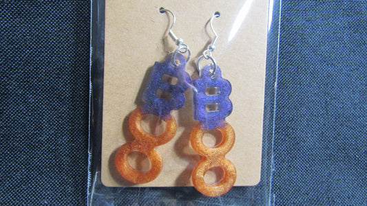 Purple/Orange BOO Earrings