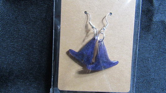 Purple Hat Earrings