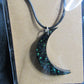 Green Sparkle Moon Necklace