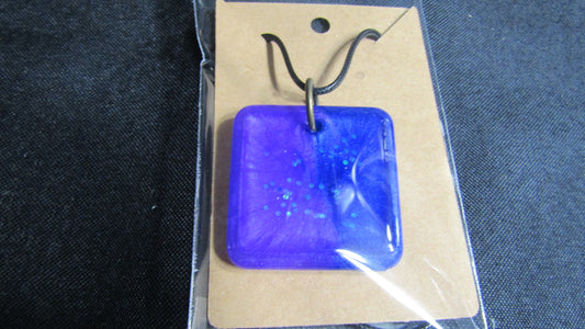 Blue/Purple Square Necklace