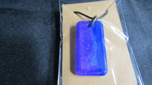 Blue/Purple Rectangle Necklace