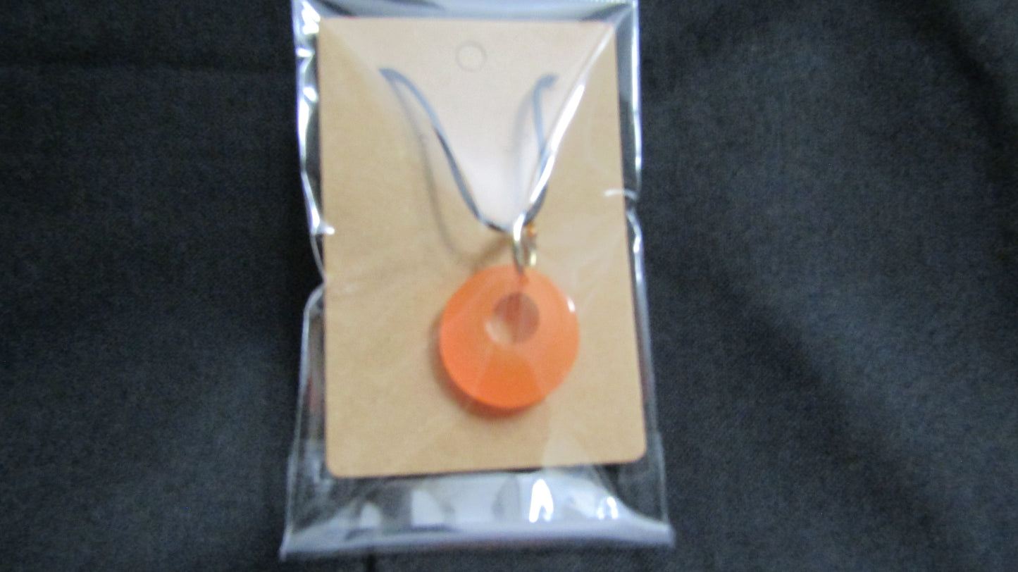 Orange Sm Round Necklace