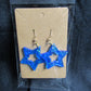 Blue Sparkle Star Earrings