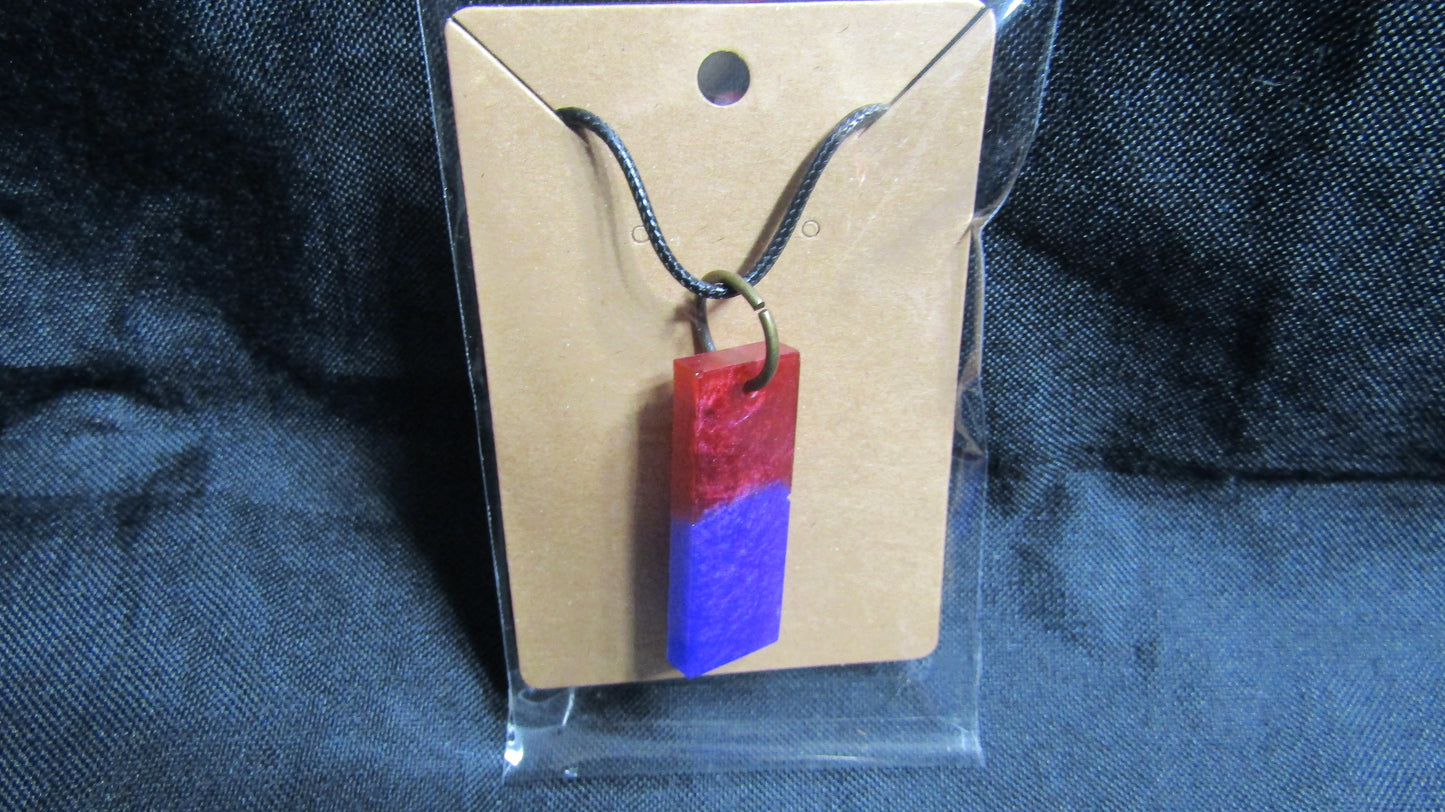 Red & Purple Rectangle Necklace