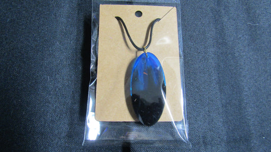 Blue & Black Oval Necklace