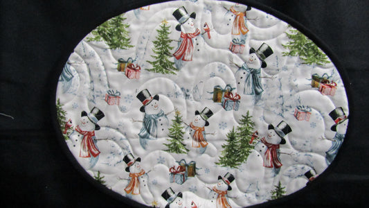 Snowman Oval Placemat Set