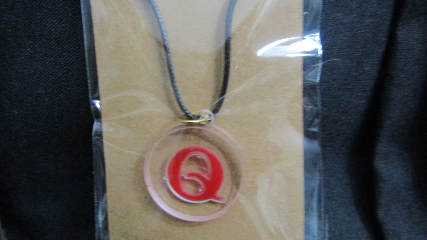 Red Letter Q Necklace