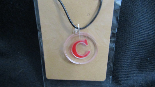 Red Letter C Necklace