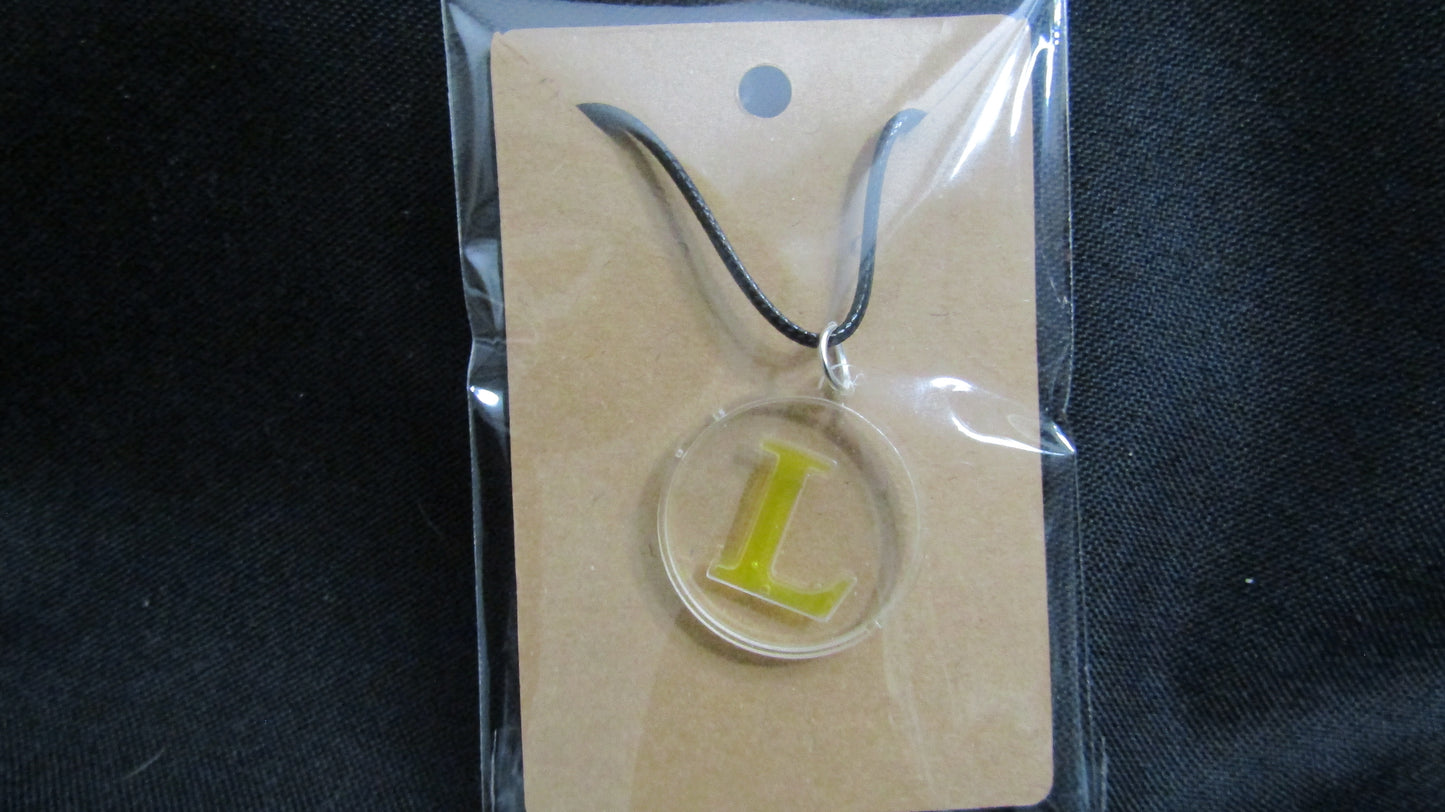 Yellow Letter L Necklace