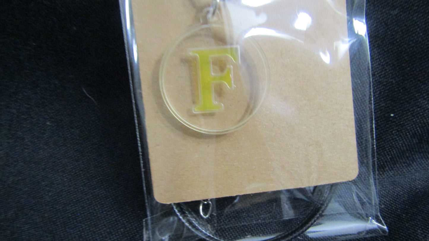 Yellow Letter F Necklace