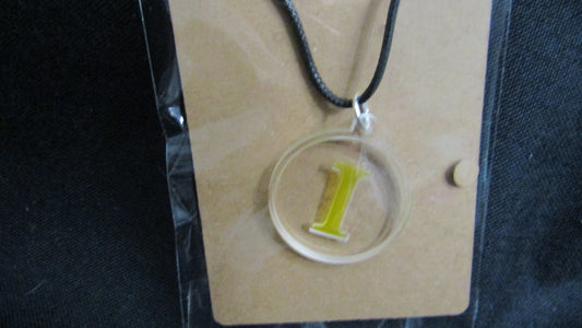 Yellow Letter I Necklace