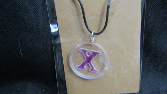 Violet Letter X Necklace