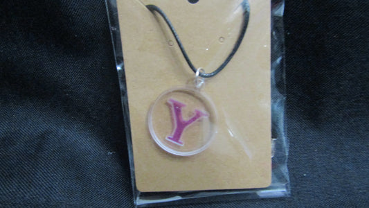 Violet Letter Y Necklace