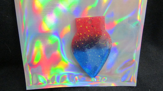 Orange, Red & Blue Sparkle Bulb