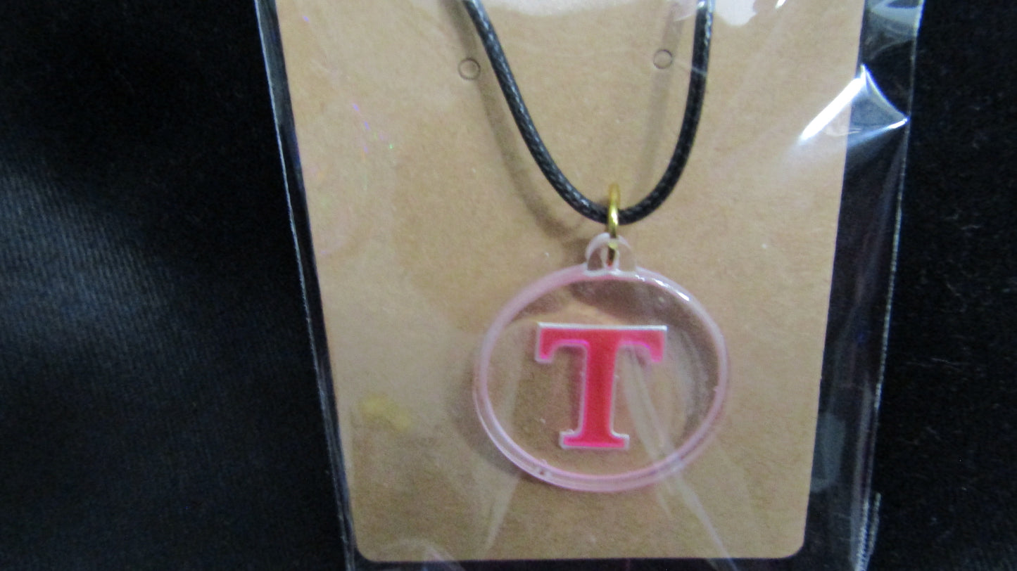 Orange T Necklace