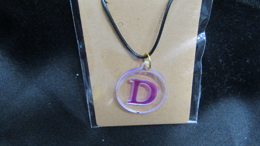 Purple D Necklace