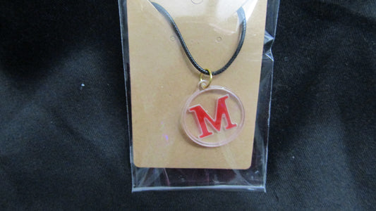 Red M Necklace