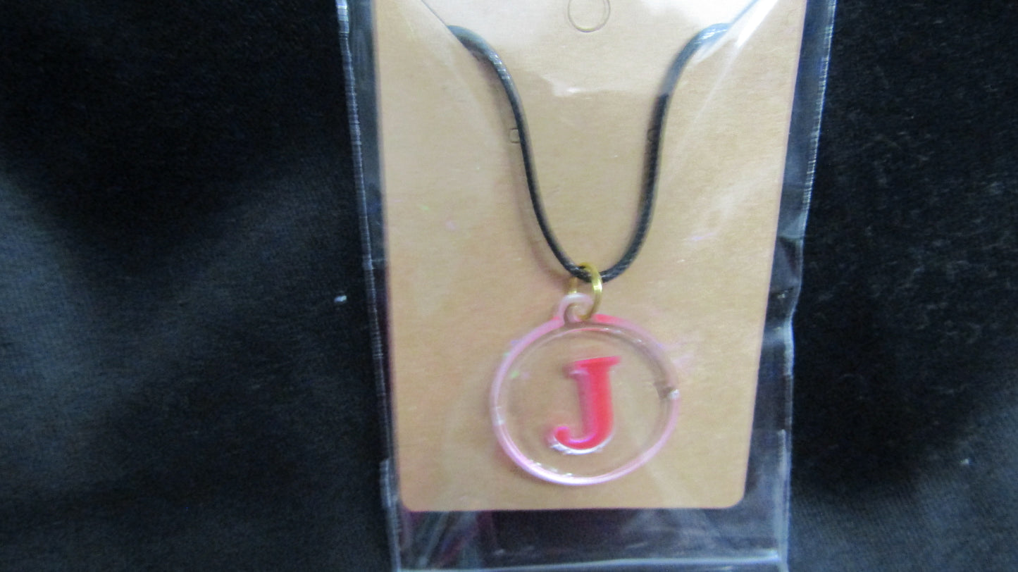 Orange J Necklace