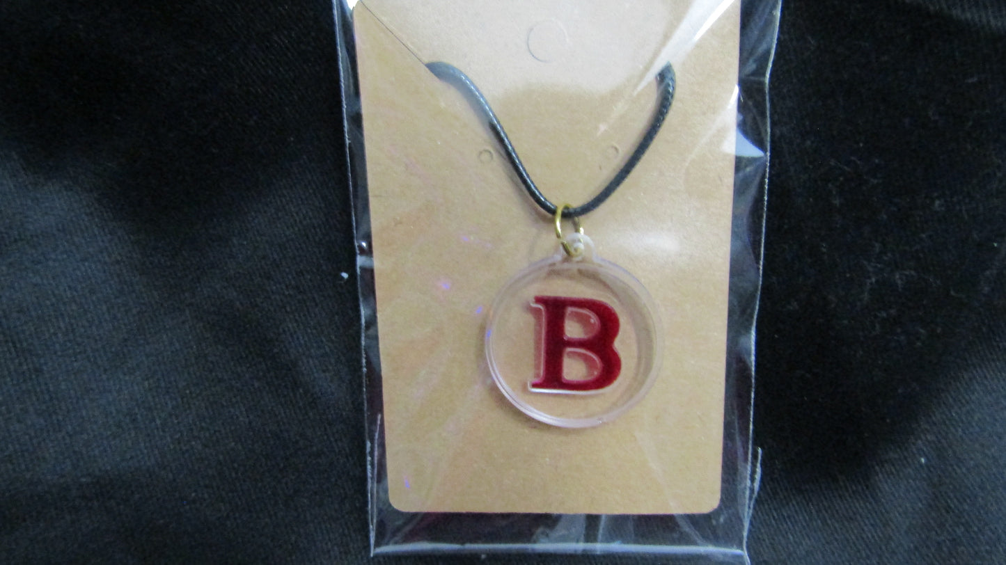 Purple B Necklace