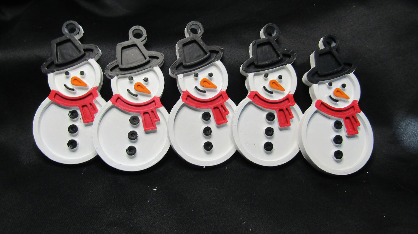 3-D Printed Snowman Ornaments