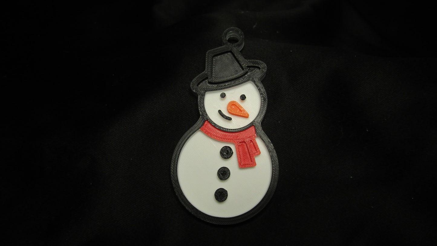 3-D Printed Snowman Ornaments