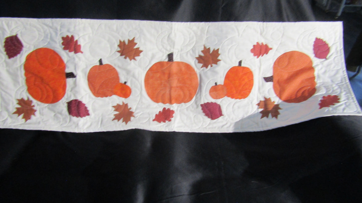Leaves and Pumpkins Table Runner
