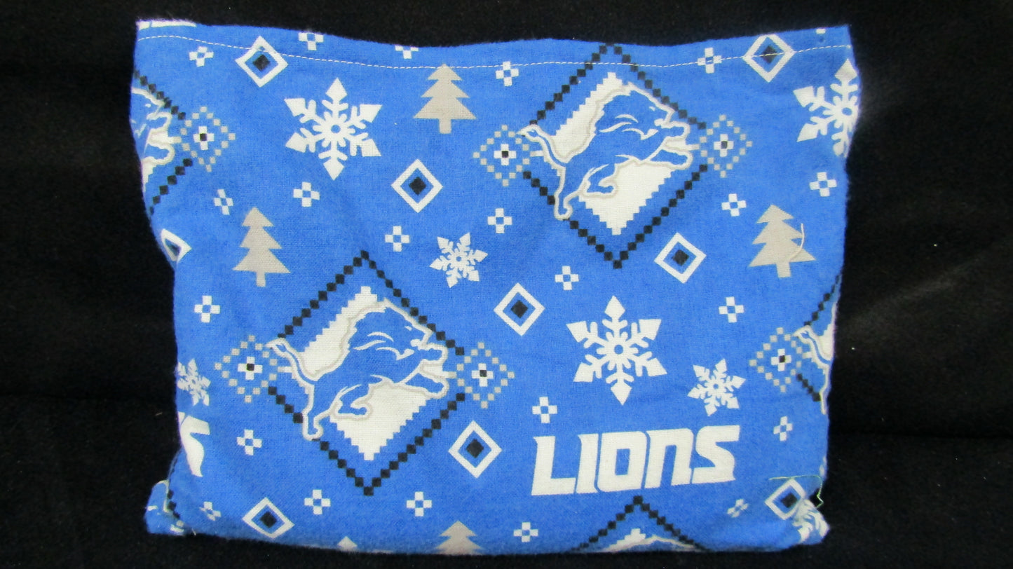 Detroit Lions with Snowflakes