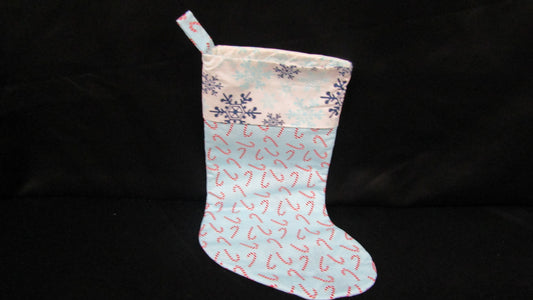 Christmas Stocking-Snowflakes and Candy canes