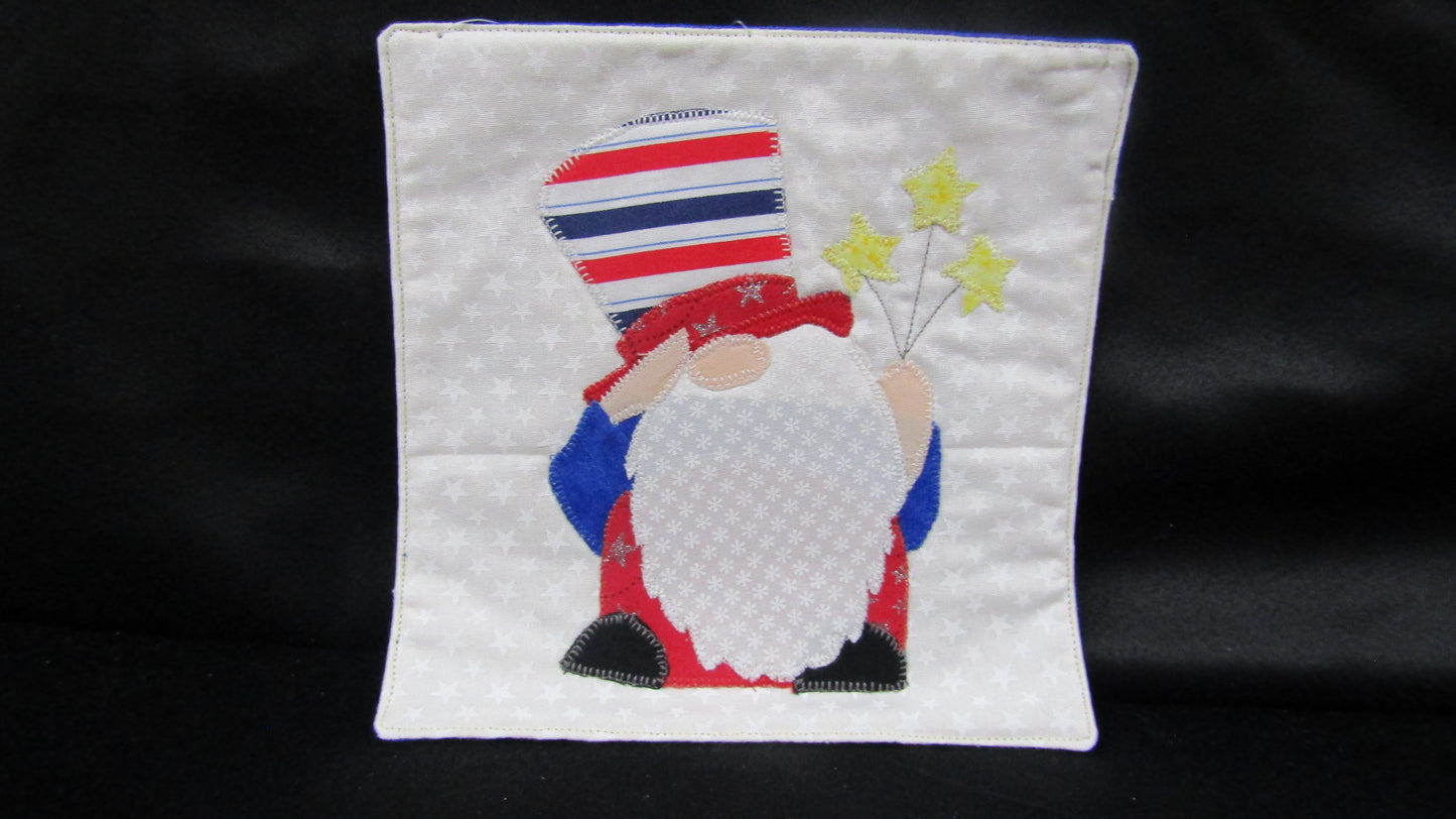 Appliqued Uncle Sam Gnome