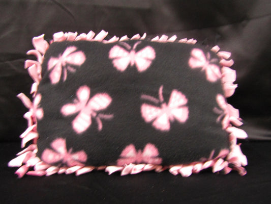 No-Sew Fleece Pink Butterflies